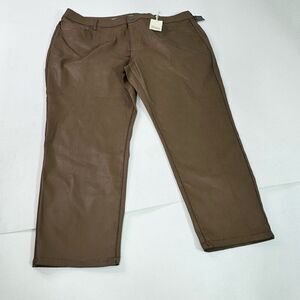 Ana A New Approach Pants Womens 24W Brown High-Rise Straight-Leg Clean Girl New